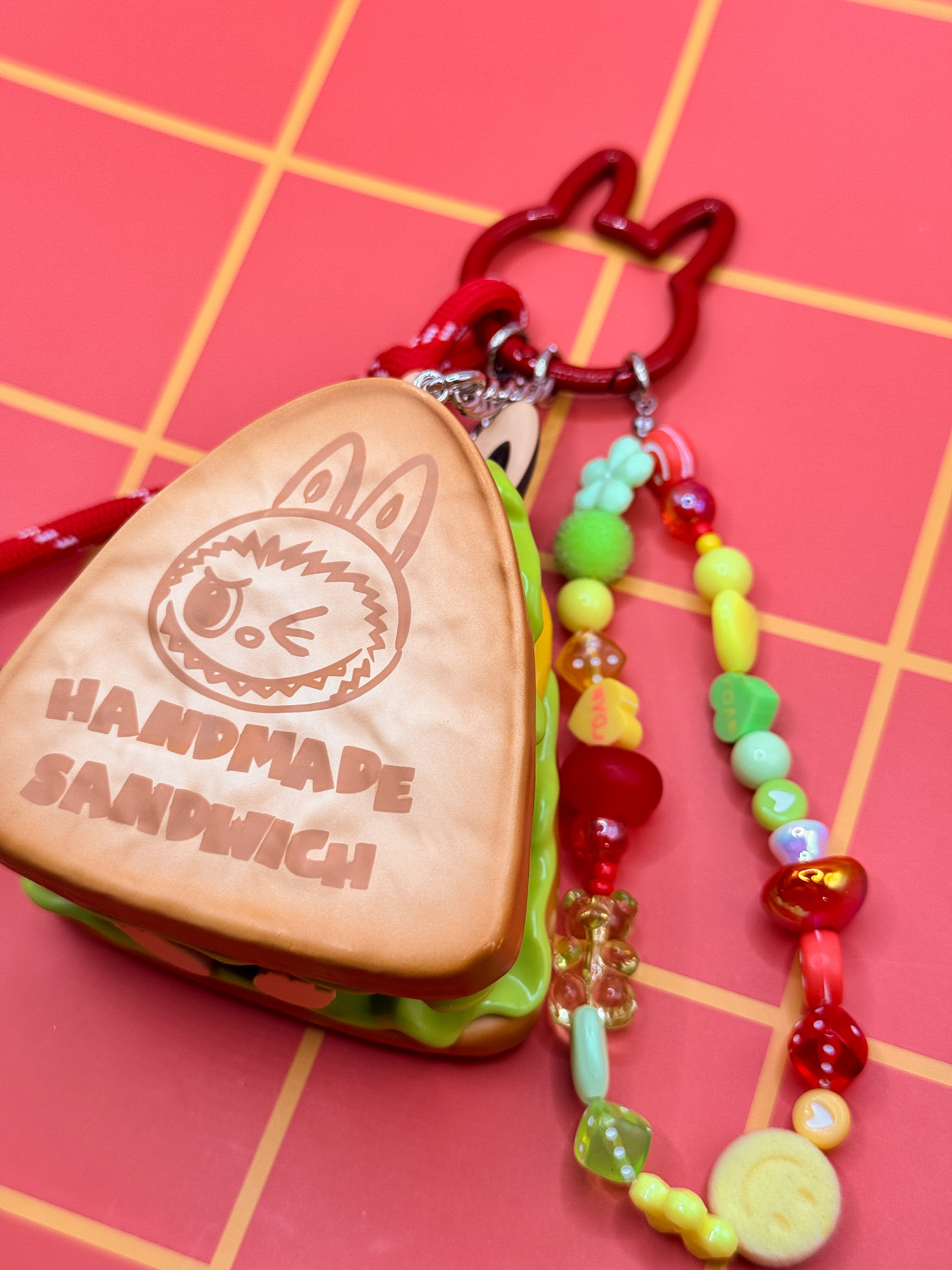 Labubu Wacky Mart Bag Charms - Sandwich