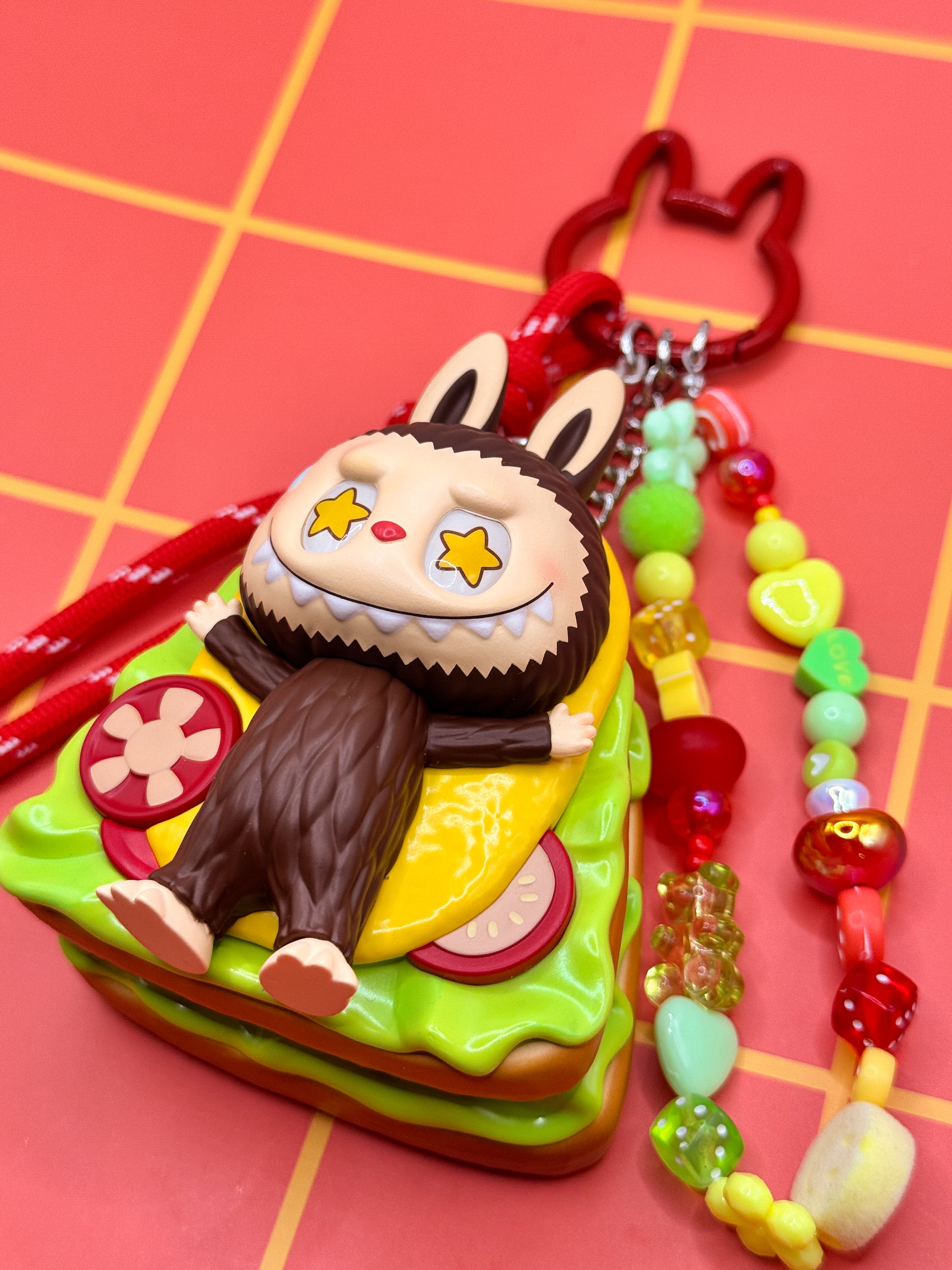 Labubu Wacky Mart Bag Charms - Sandwich