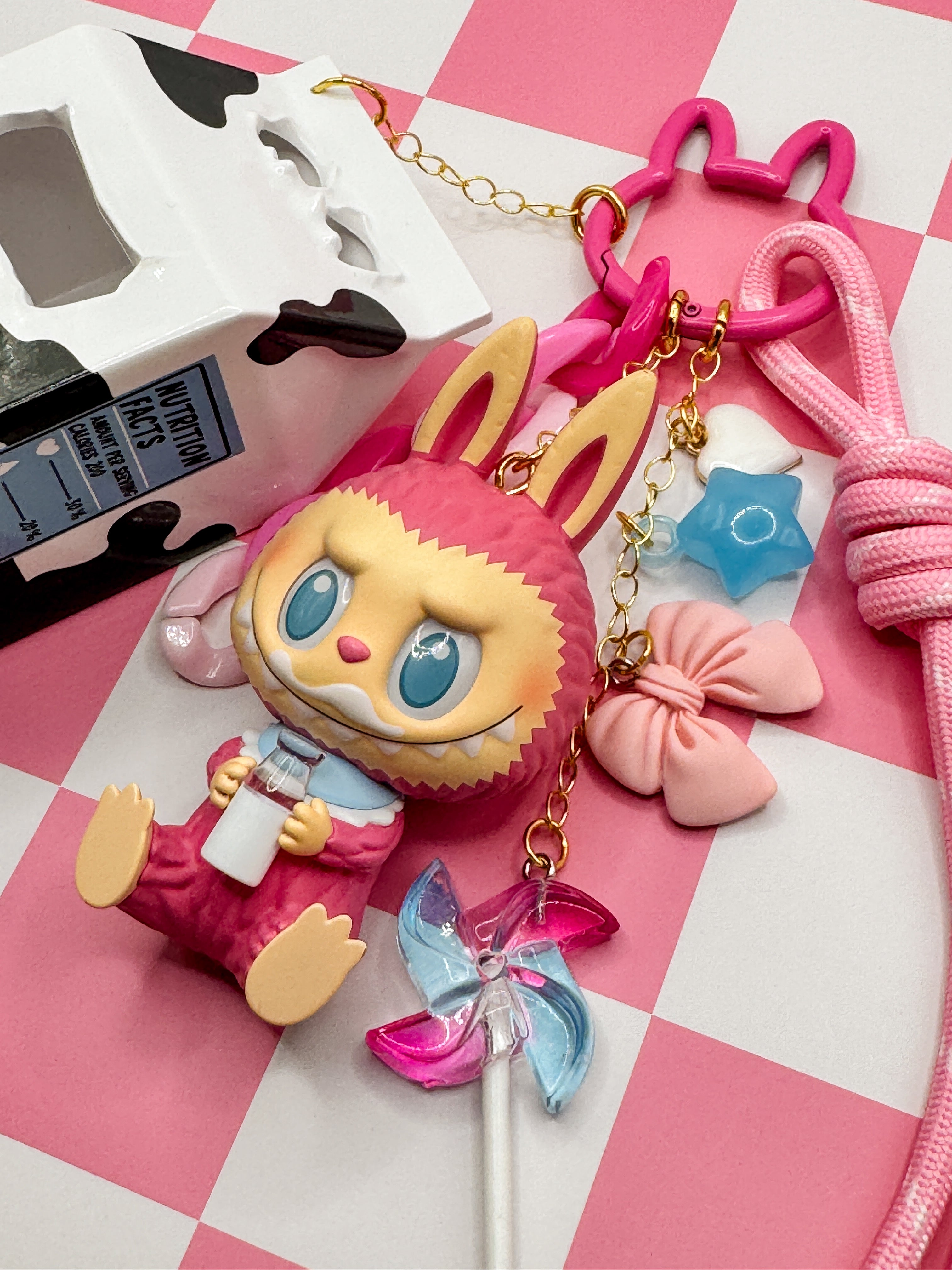 Labubu Wacky Mart Bag Charms - Milk