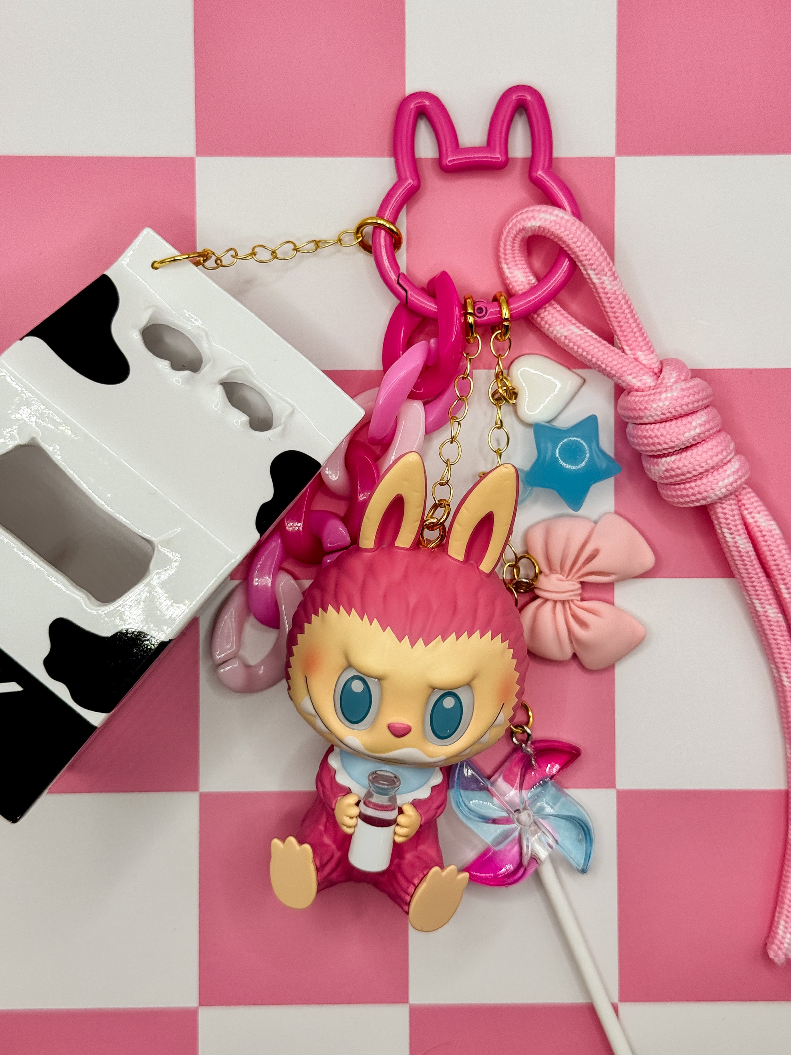 Labubu Wacky Mart Bag Charms - Milk