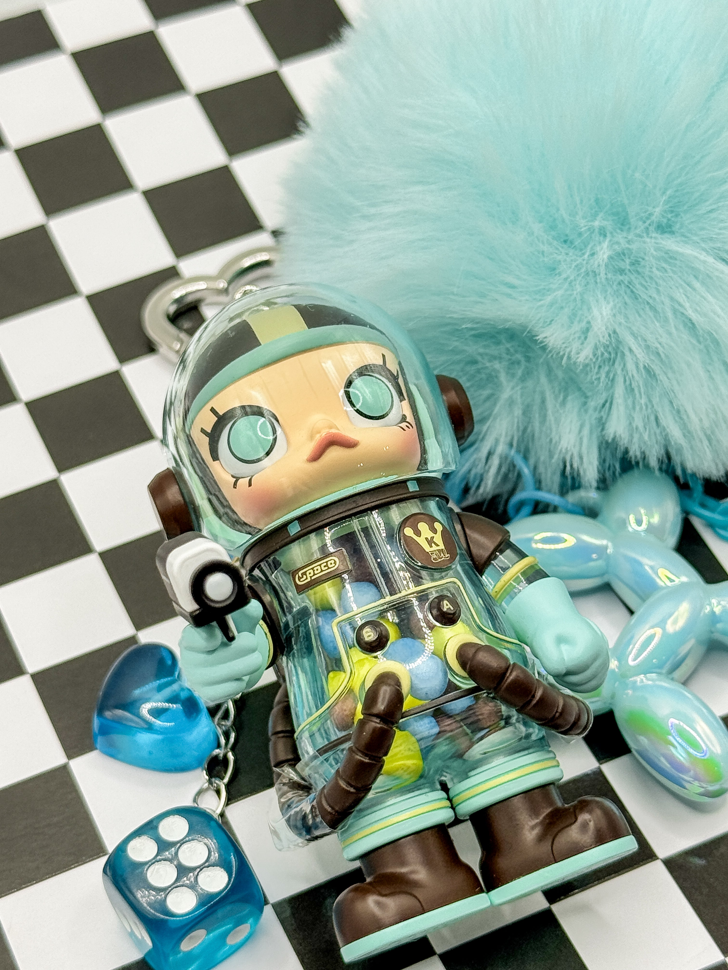 Pop Mart Space Molly Bag Charms - Mint Chocolate